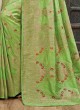 Festive Wear Saree In Green Color
